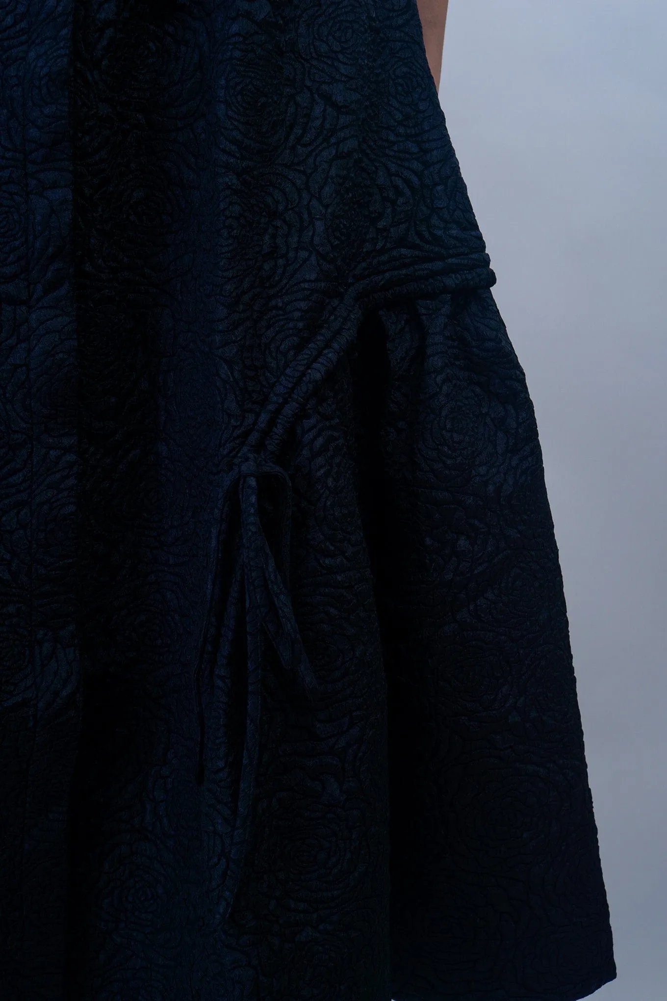 Navy Crinkle Cool Lux Dress
