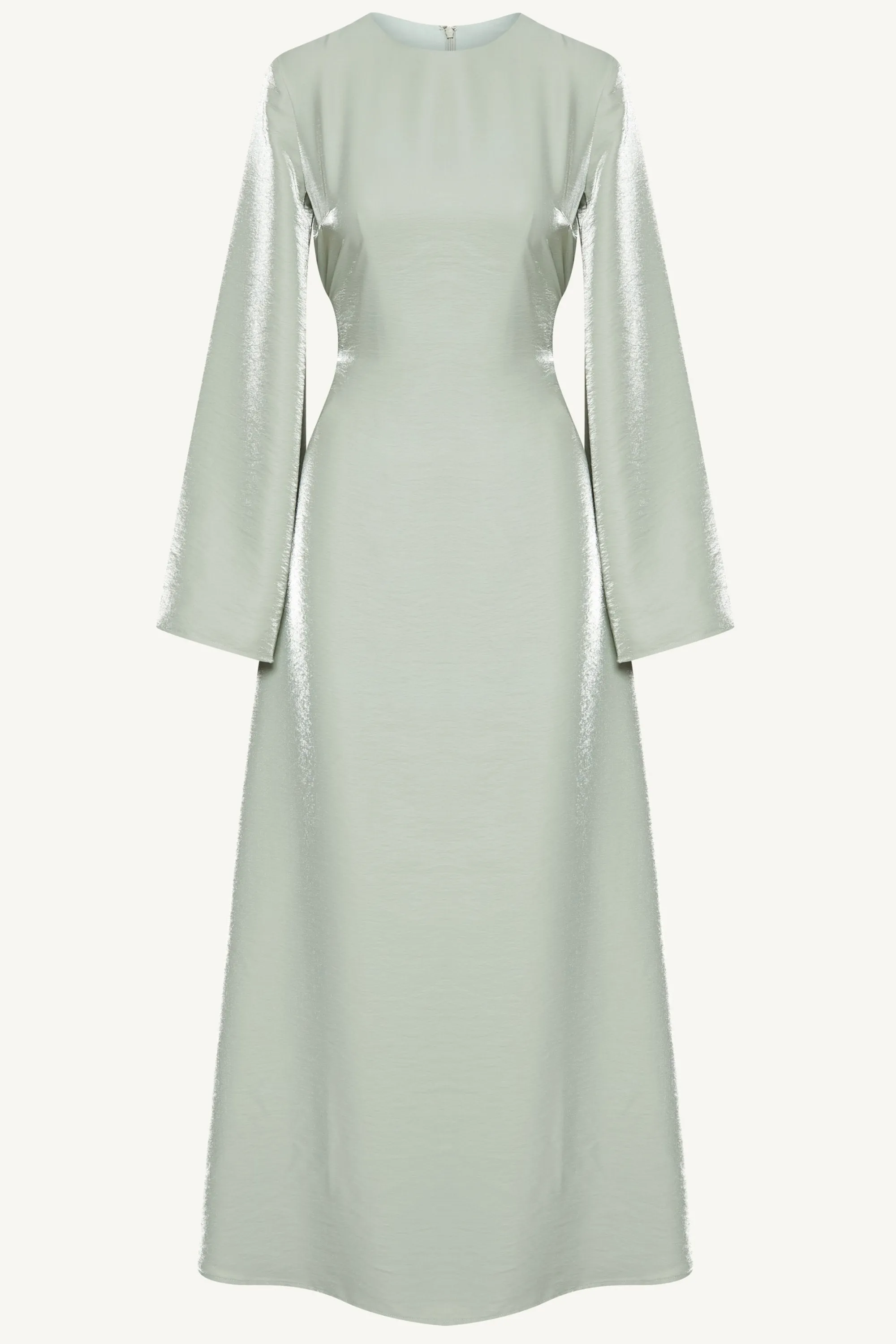 Nourhan Lace Up Back Maxi Dress - Pistachio