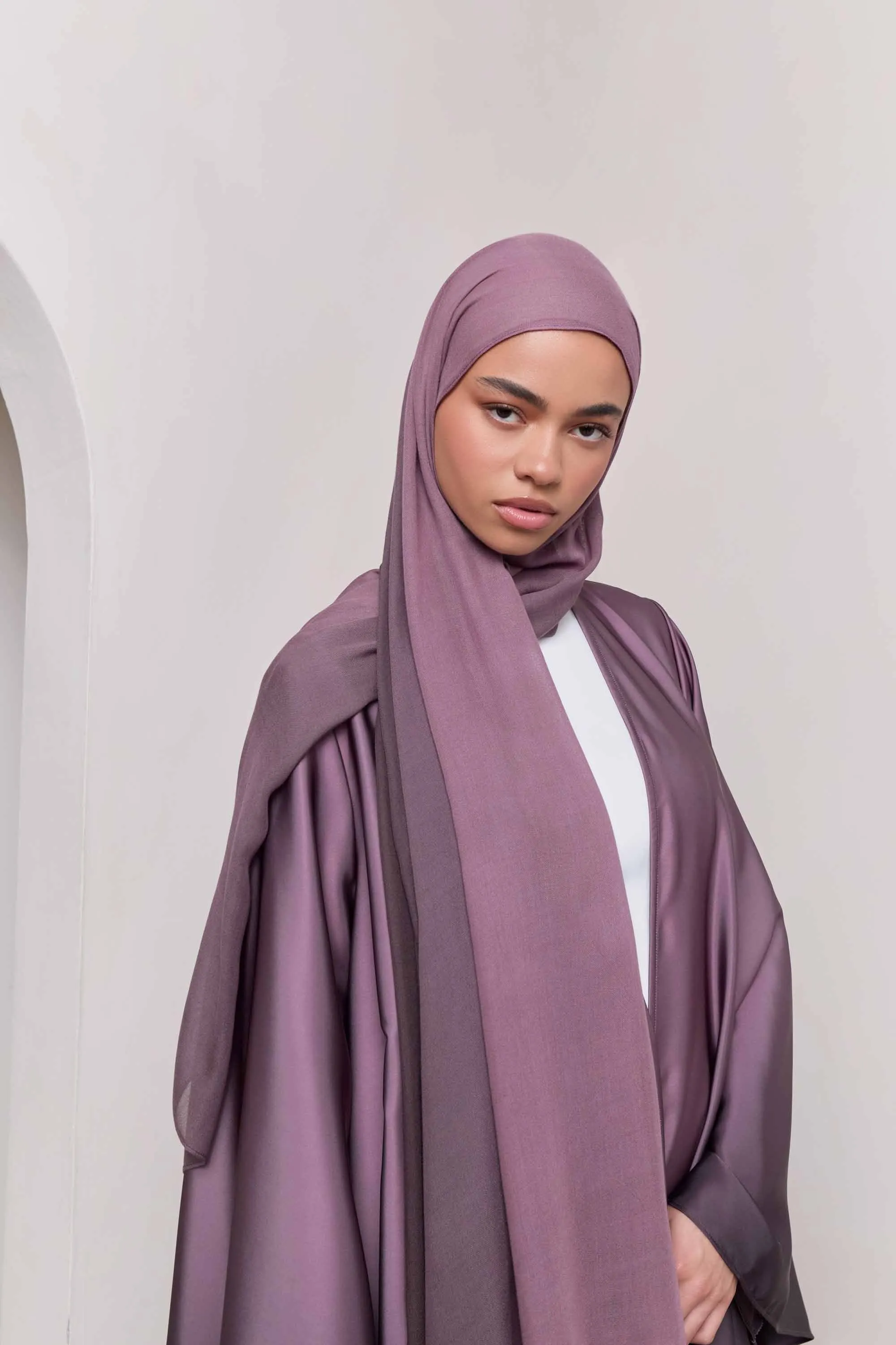 Ombre Modal Hijab - Chocolate Plum