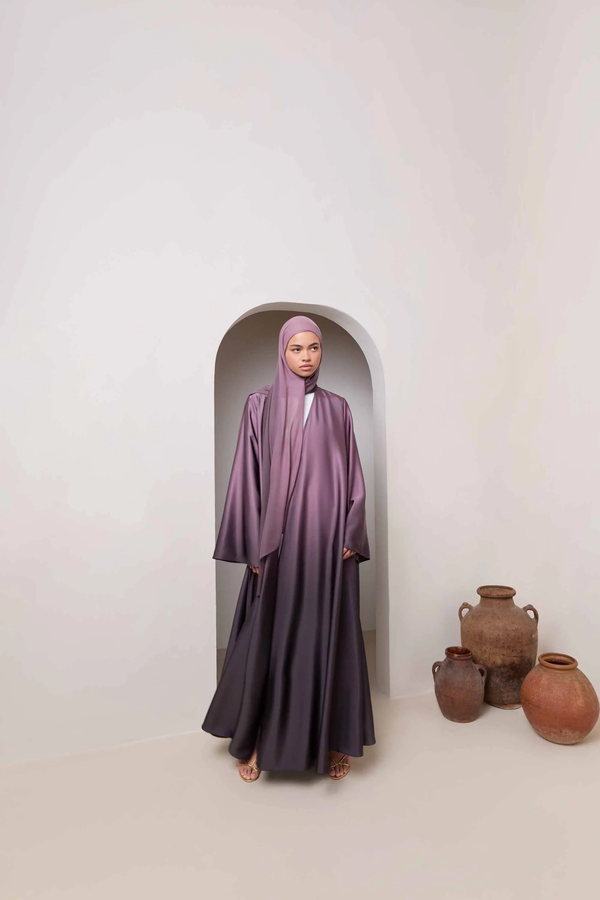 Ombre Modal Hijab - Chocolate Plum