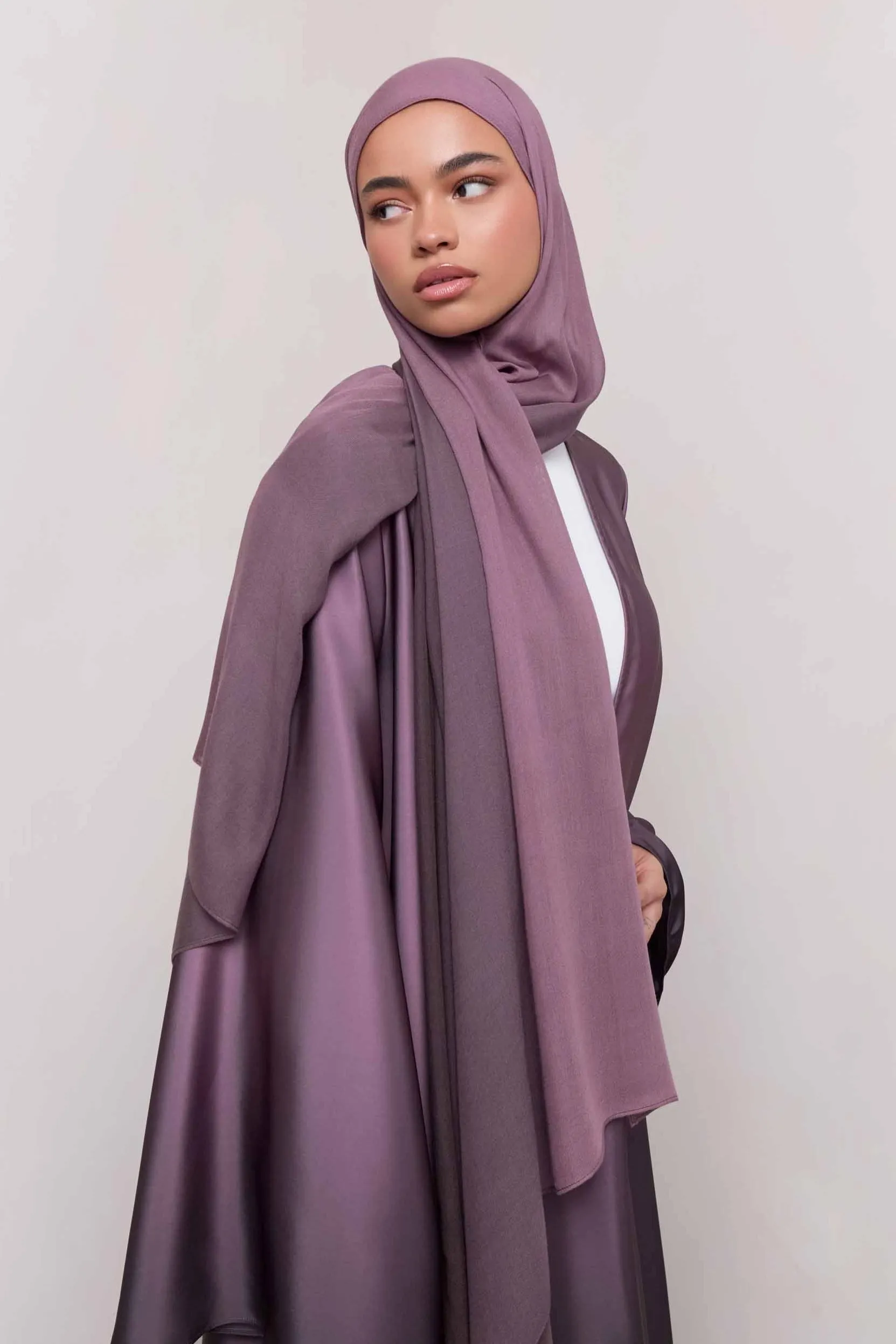 Ombre Modal Hijab - Chocolate Plum