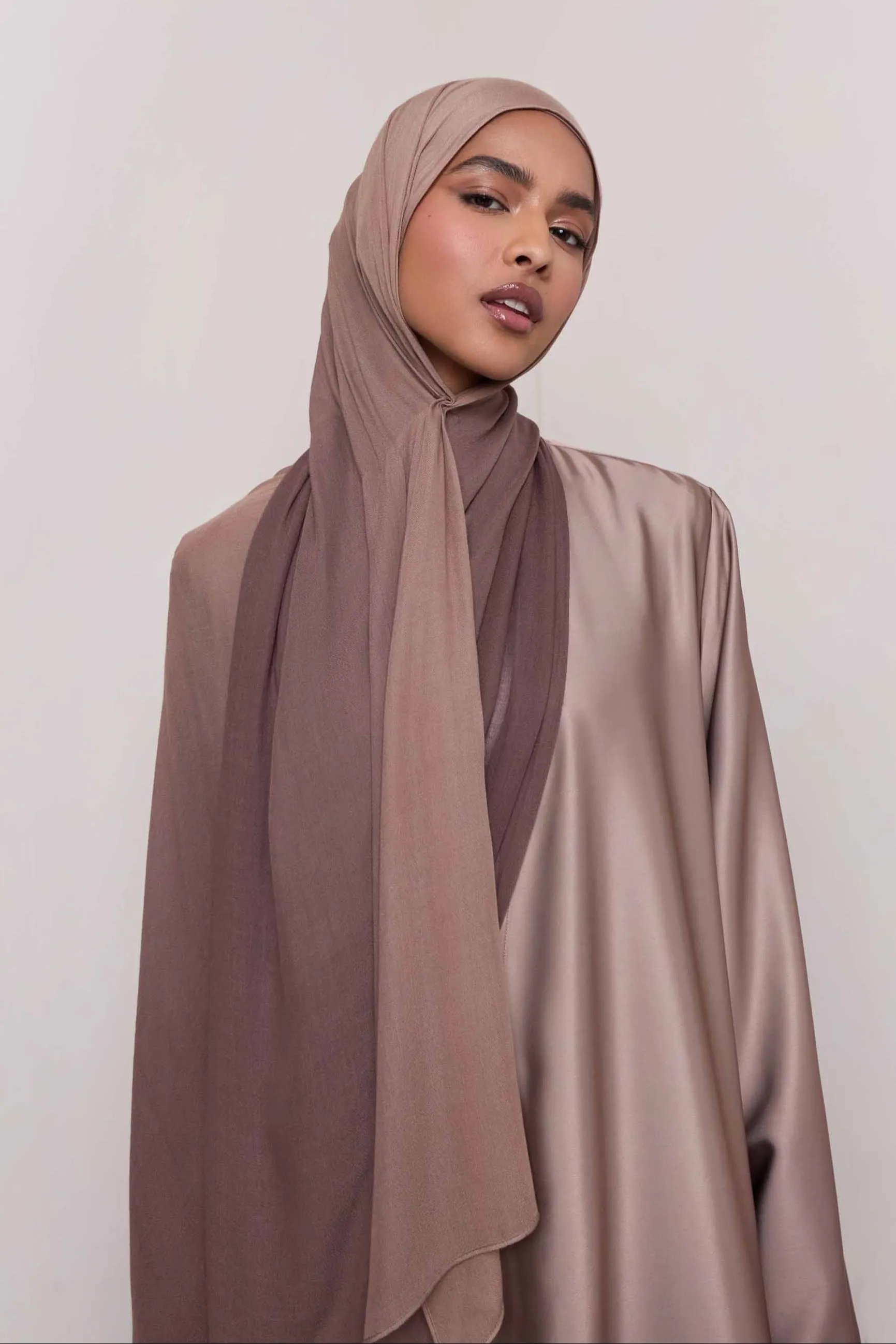 Ombre Modal Hijab - Mocha Latte