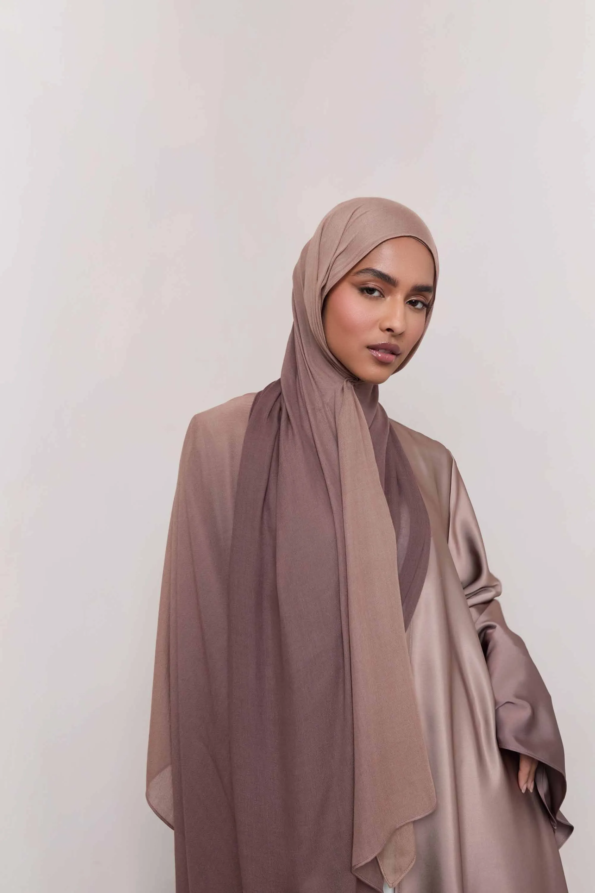 Ombre Modal Hijab - Mocha Latte