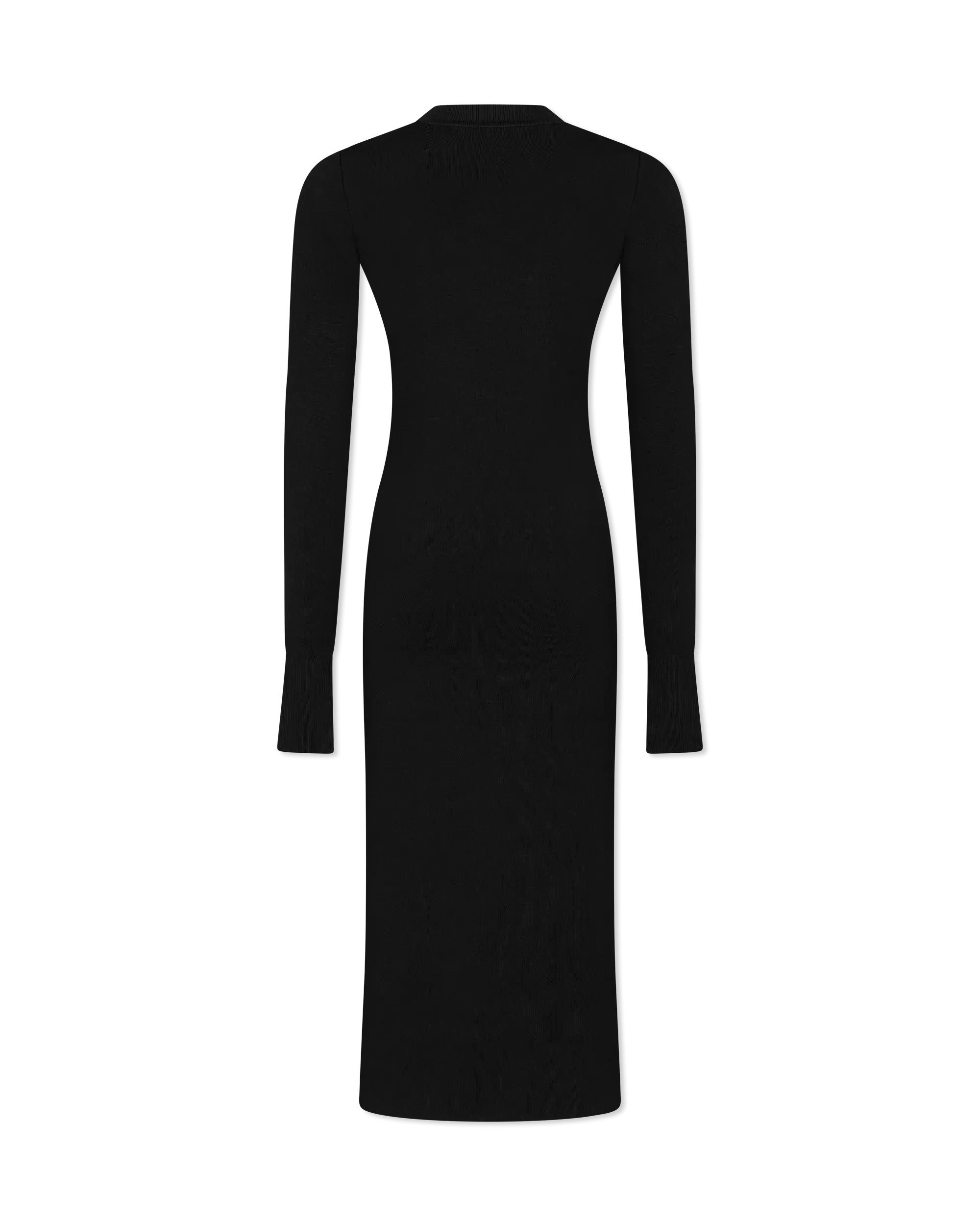 Peek-A-Boo Button Detail Knit Dress