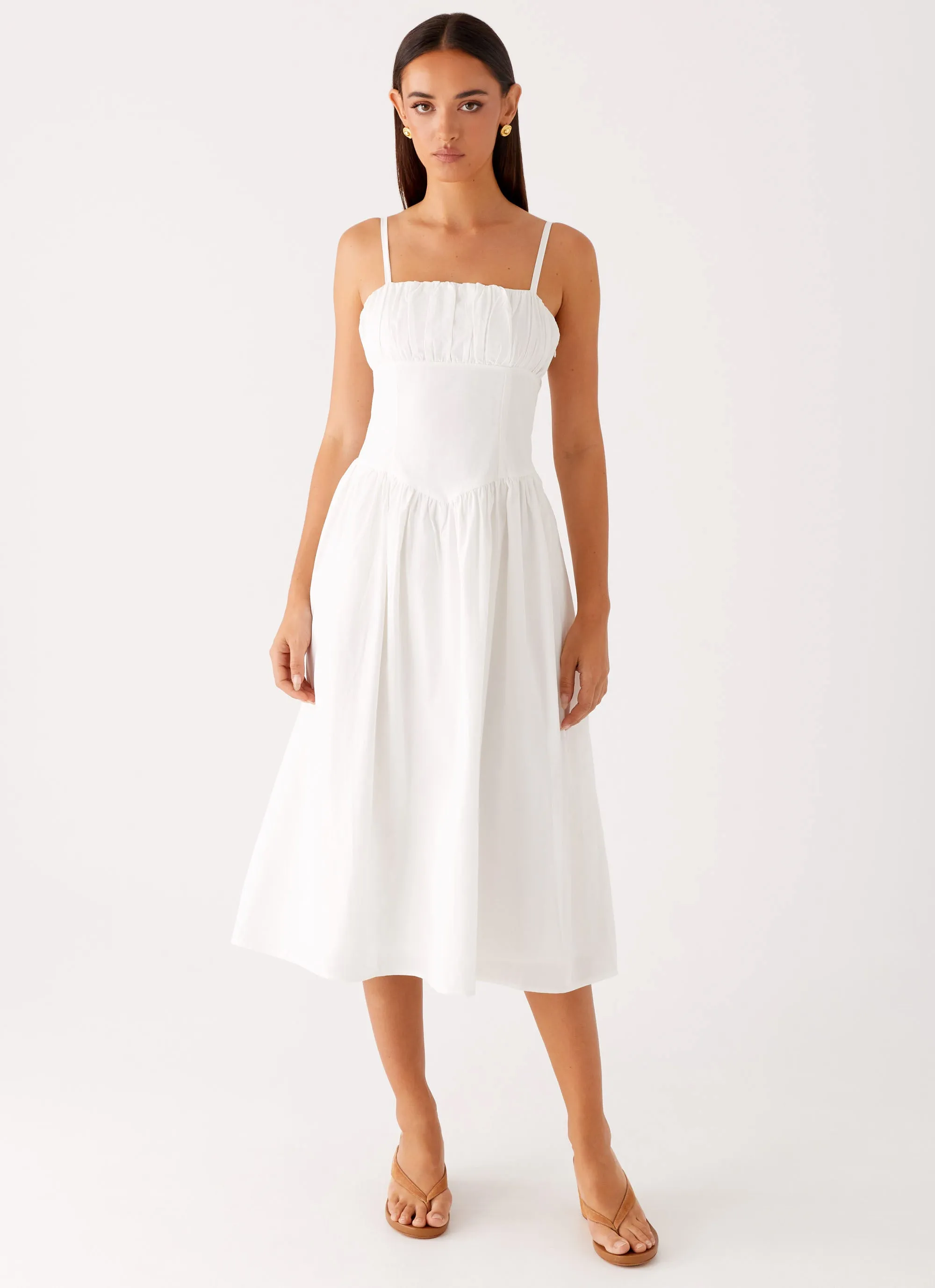Phillipa Midi Dress - White