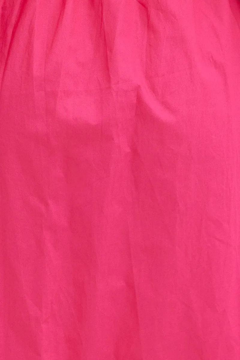 Pink Dress Off Shoulder Maxi
