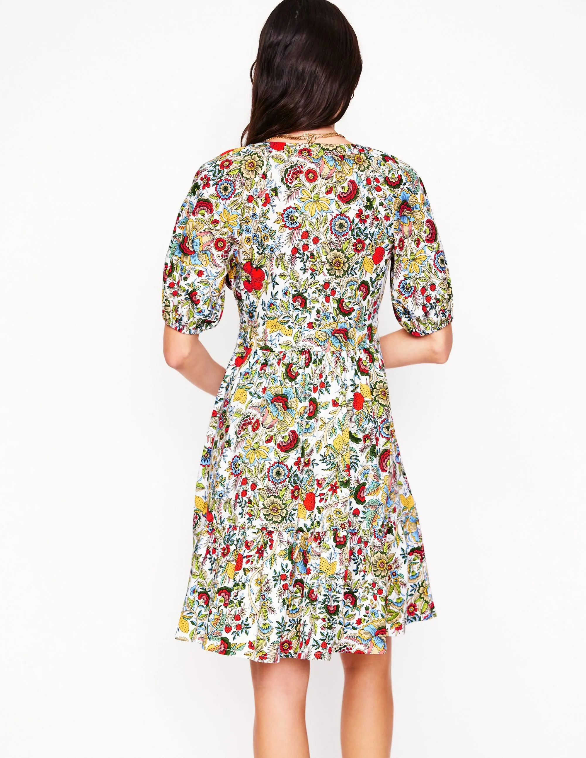 Piper Short Jersey Dress-Multi. Citrus Vine