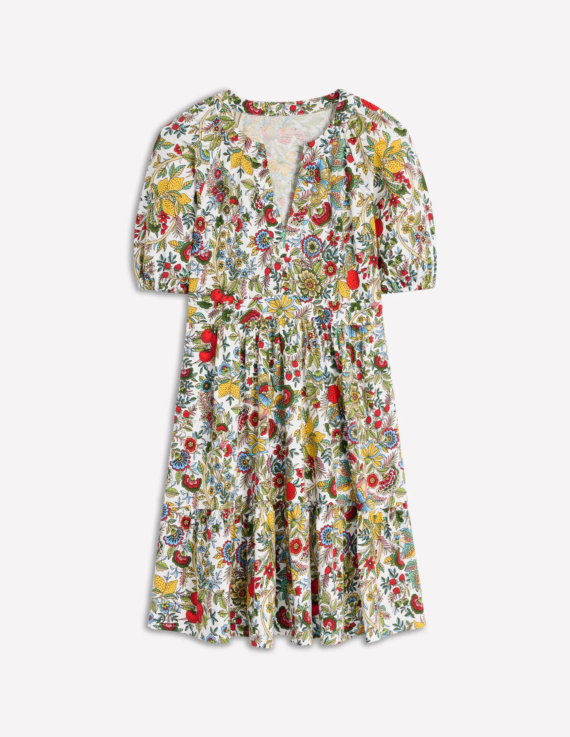 Piper Short Jersey Dress-Multi. Citrus Vine