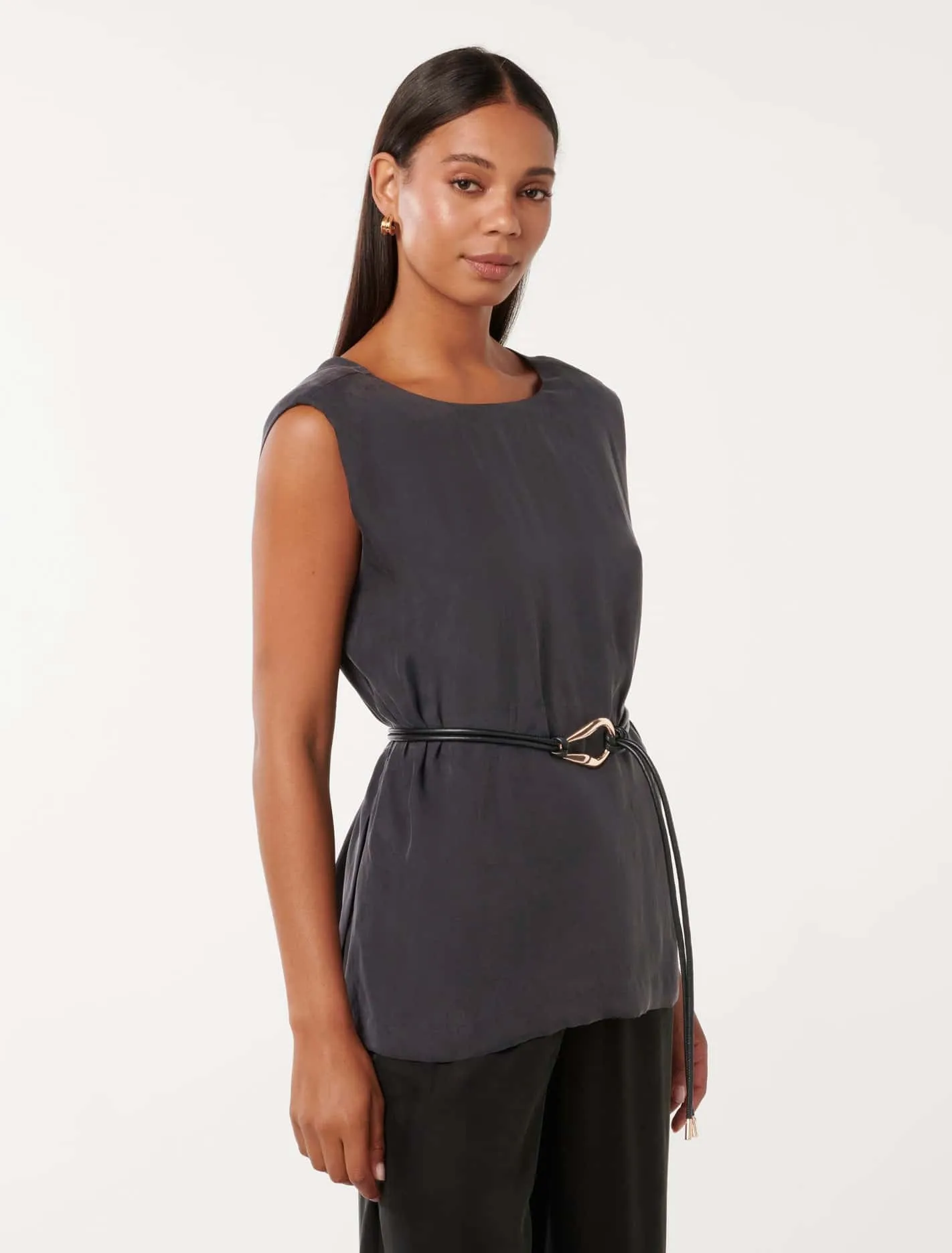 Poppy Belted Cupro Top