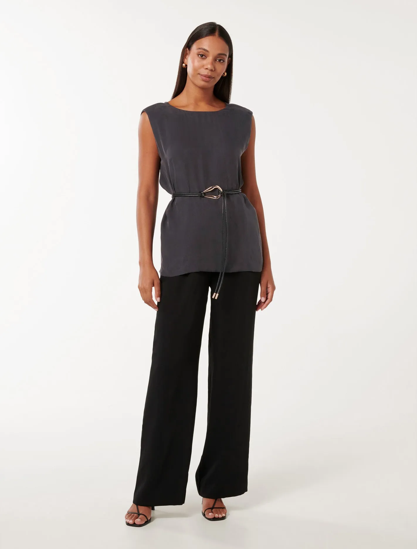 Poppy Belted Cupro Top