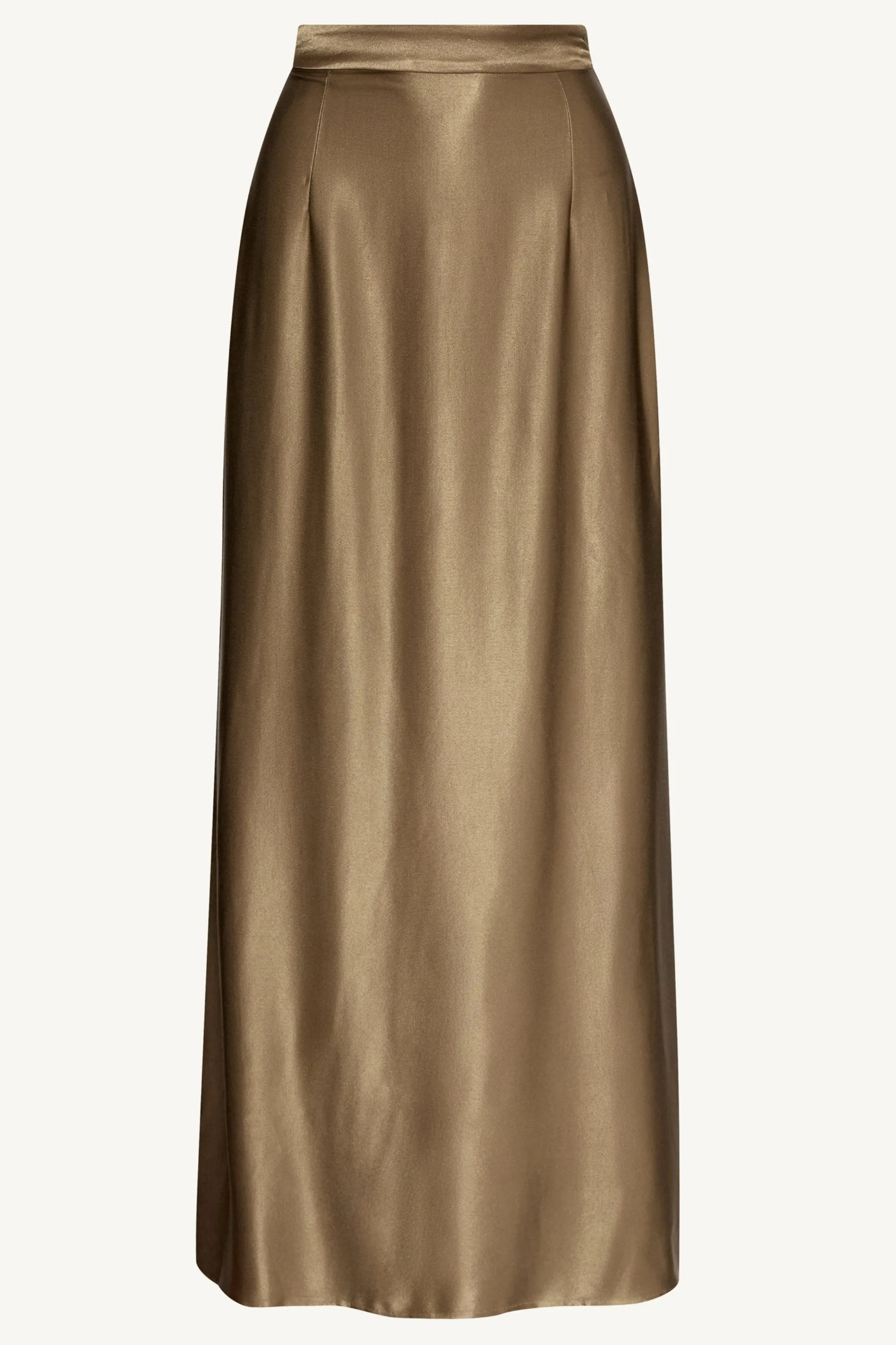 Razan Silk Maxi Skirt - Desert Palm