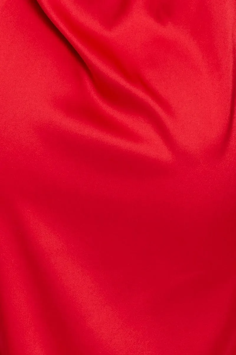 Red Satin Nightie Sleeveless