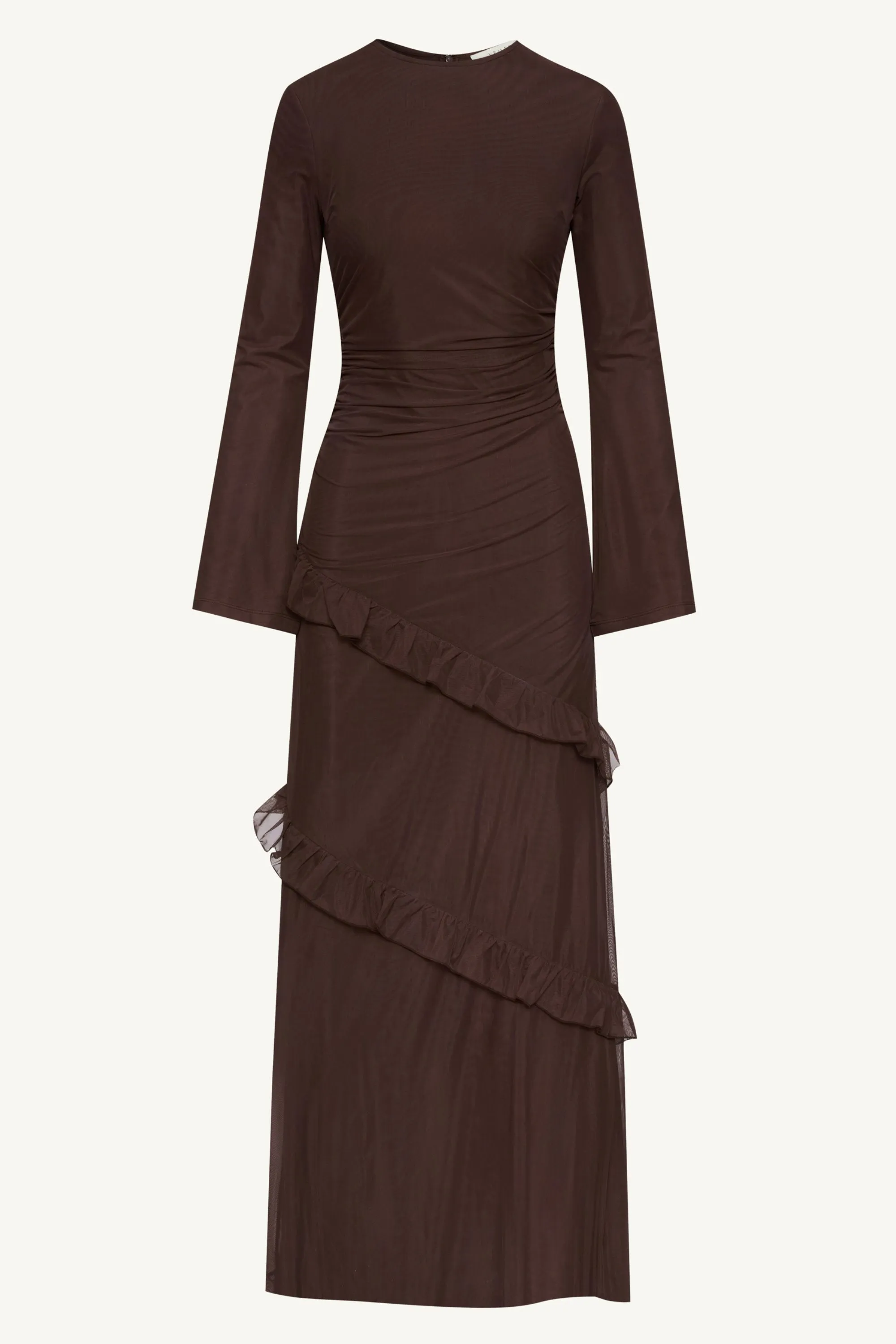 Sabrina Waterfall Maxi Dress - Espresso
