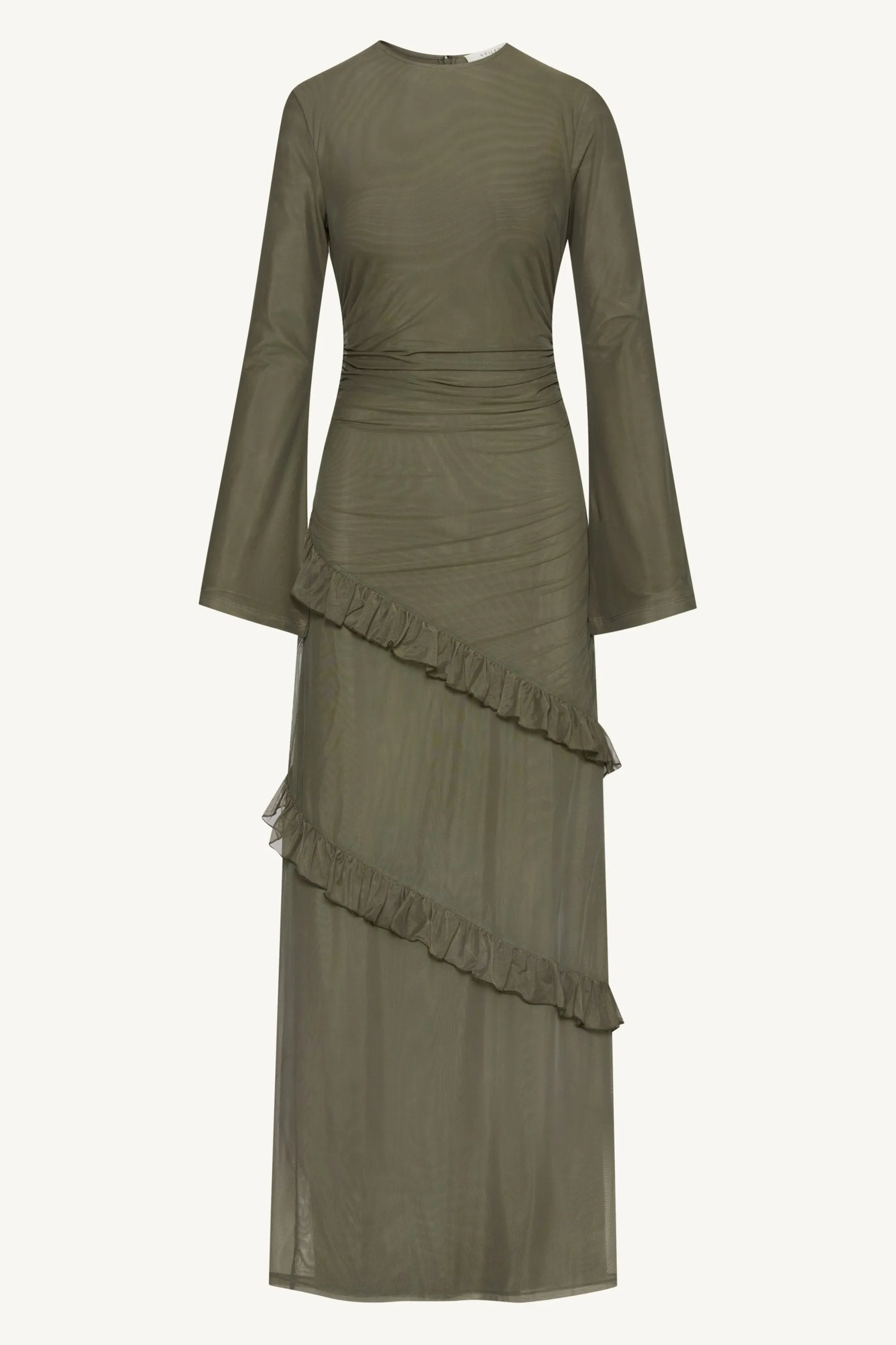 Sabrina Waterfall Maxi Dress - Smokey Olive