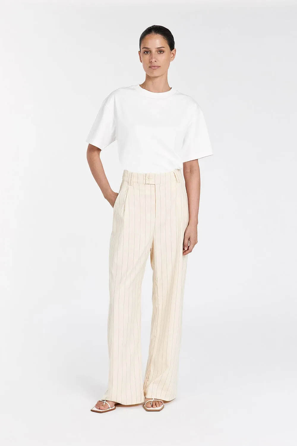 SANDER CREAM STRIPE PANT