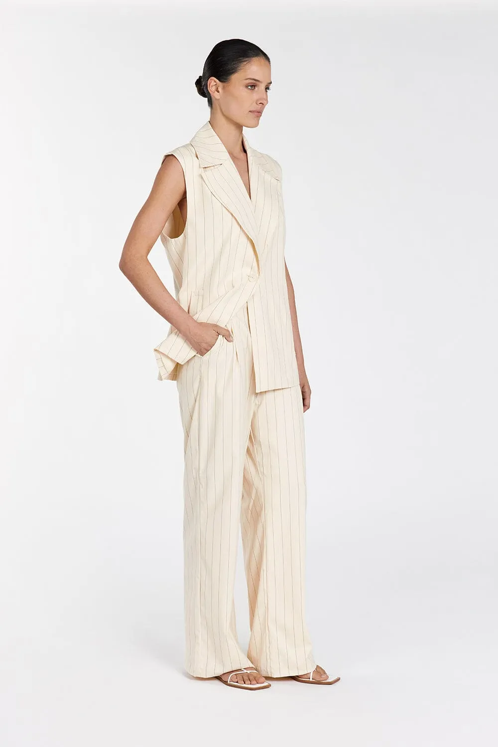 SANDER CREAM STRIPE PANT