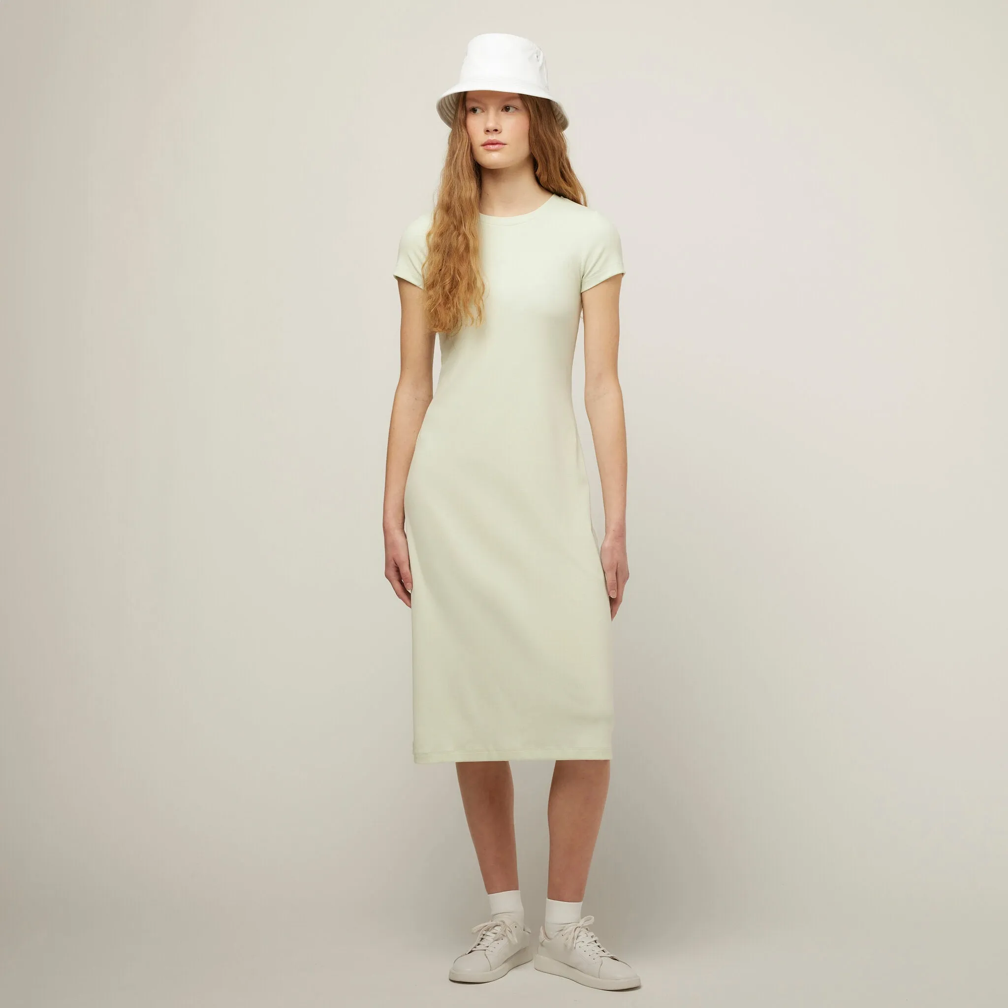 Short Sleeve Rib Tee Dress