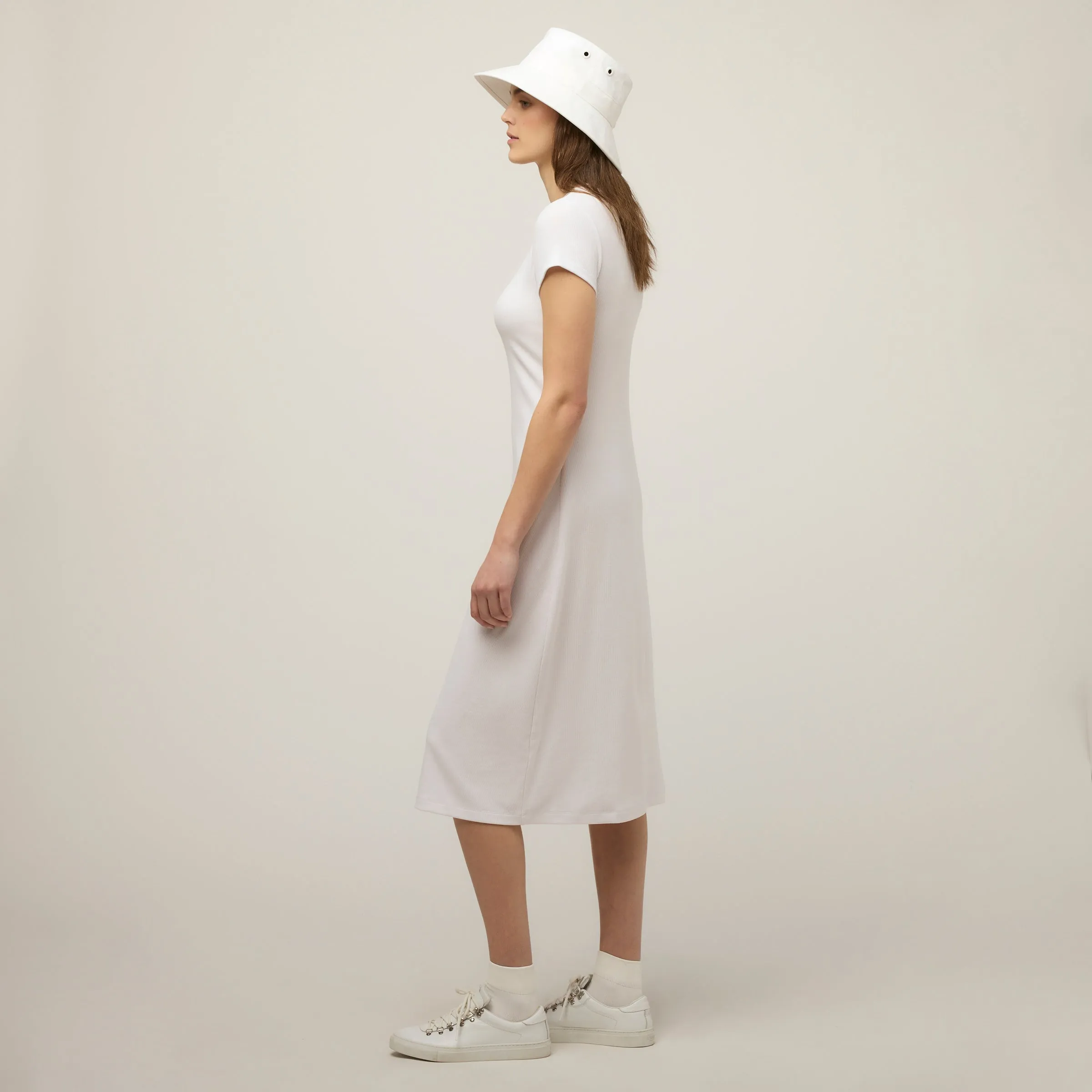 Short Sleeve Rib Tee Dress