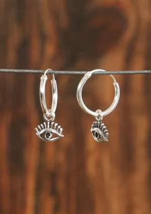 Silver Mystical Eye Earrings