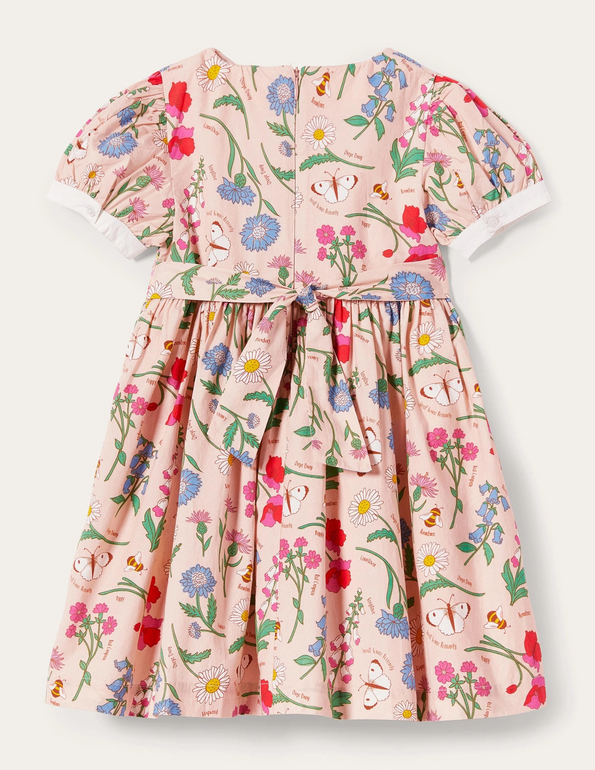 Smocked Dress-Provence Dusty Pink Flowers