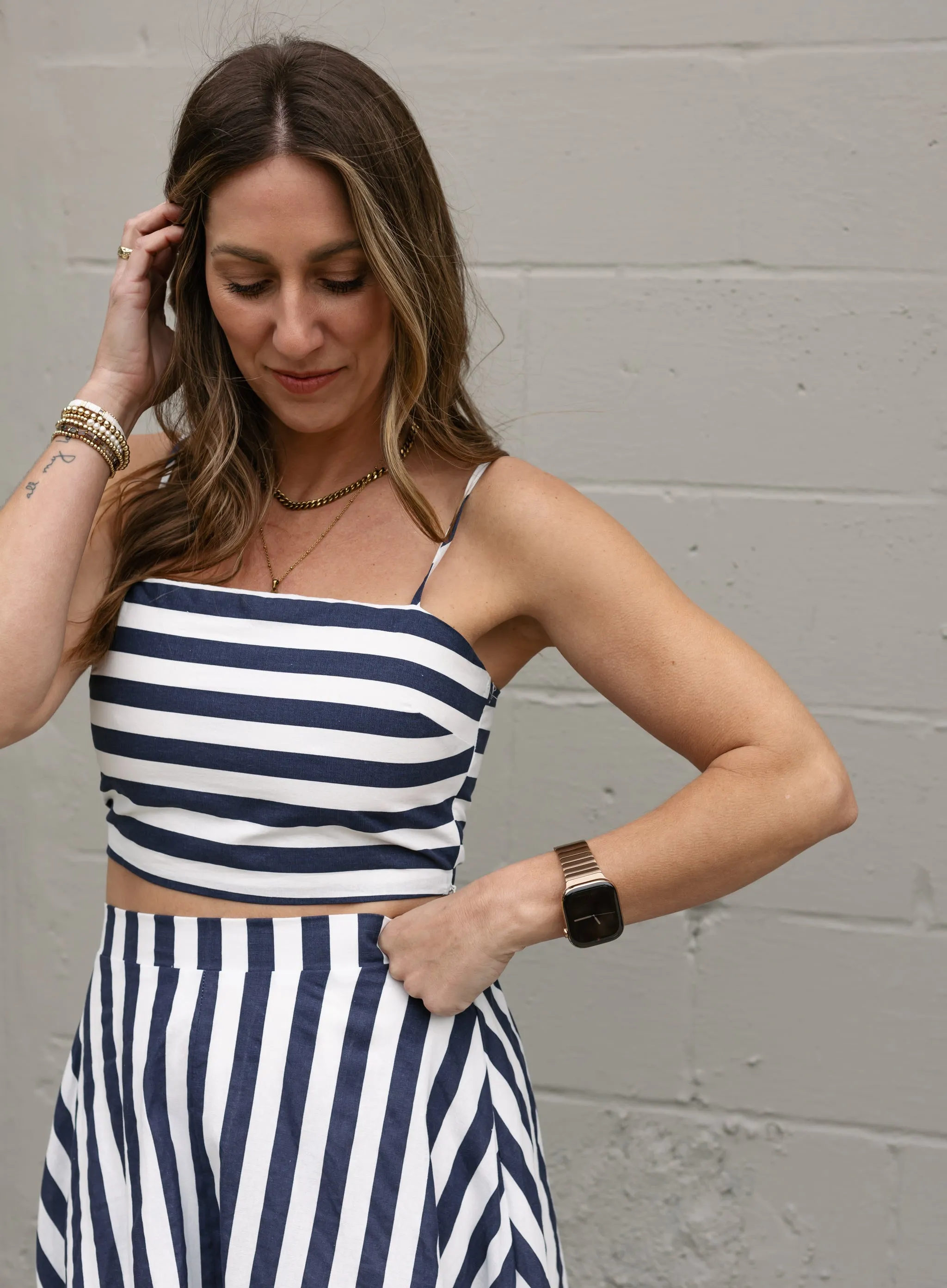 Sullivan Striped Crop Top - Final Sale