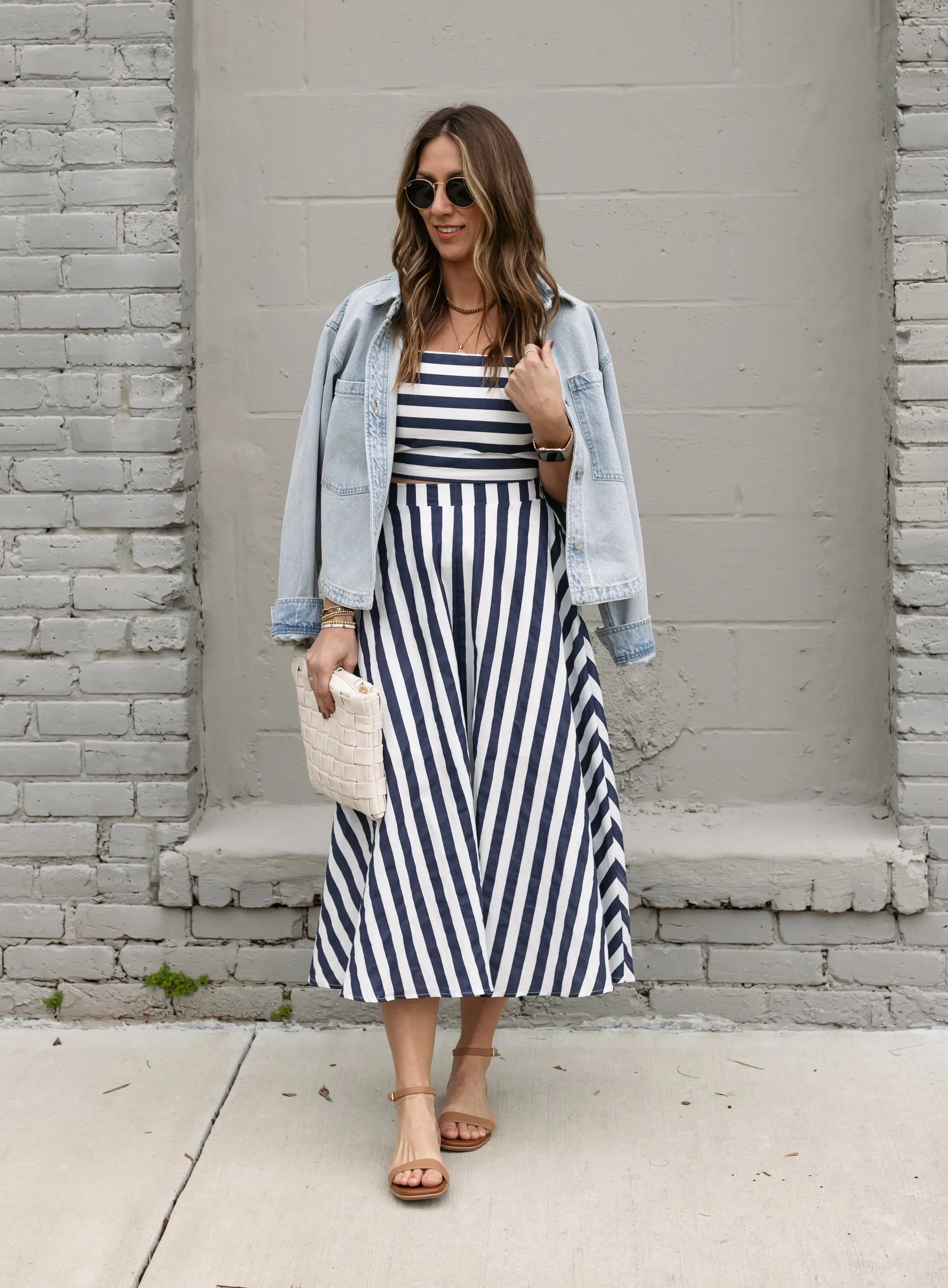 Sullivan Striped Crop Top - Final Sale