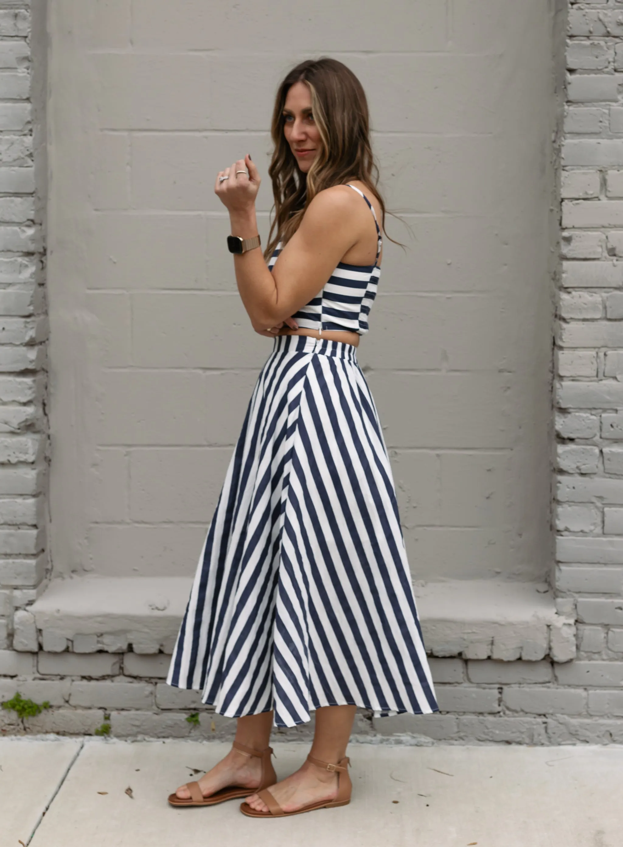Sullivan Striped Crop Top - Final Sale