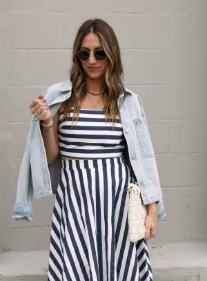 Sullivan Striped Crop Top - Final Sale