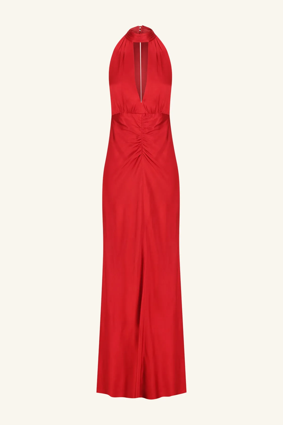 TATUM HALTER NECK MAXI DRESS - GRENADINE