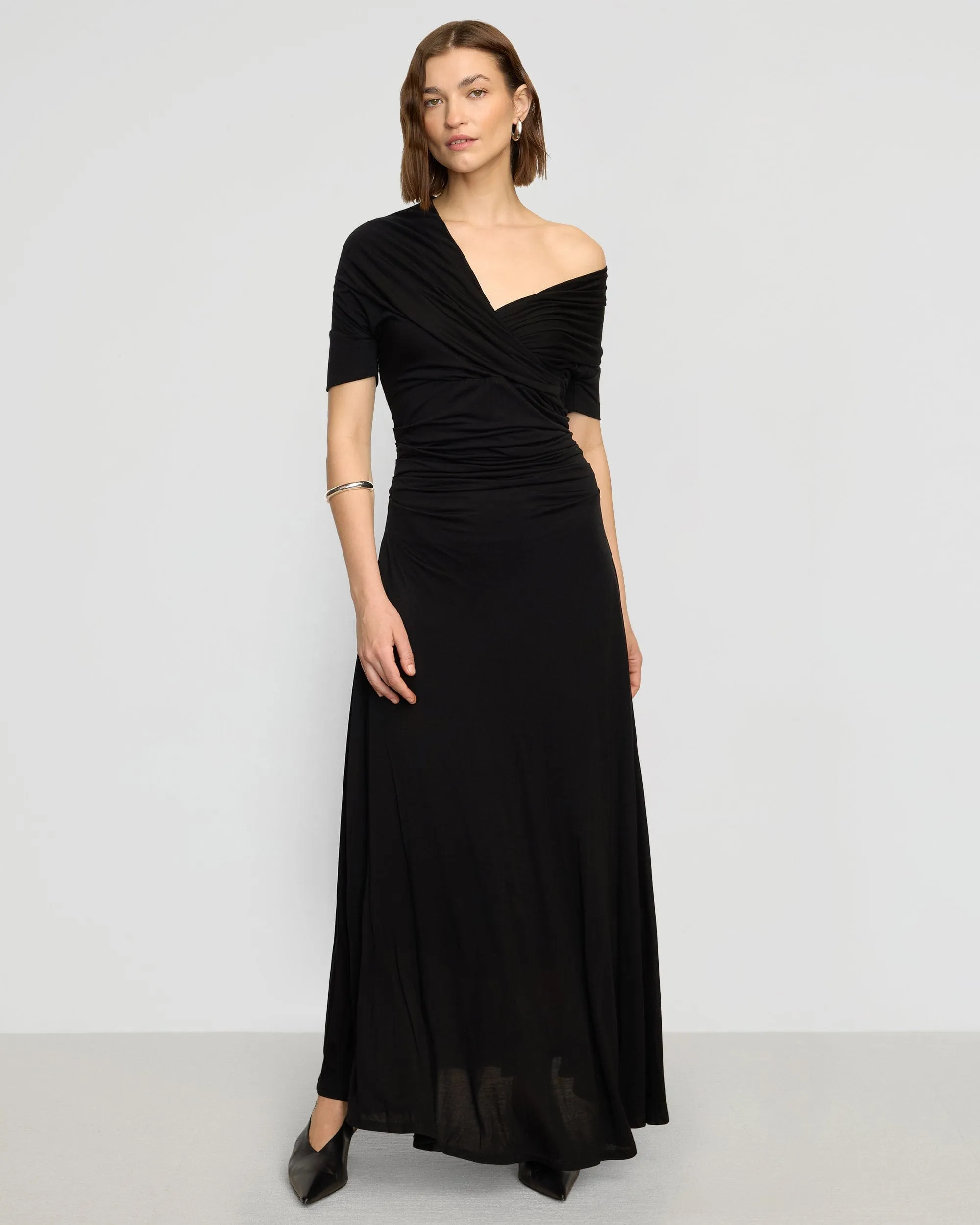Thilda Ruched Off-Shoulder Dress