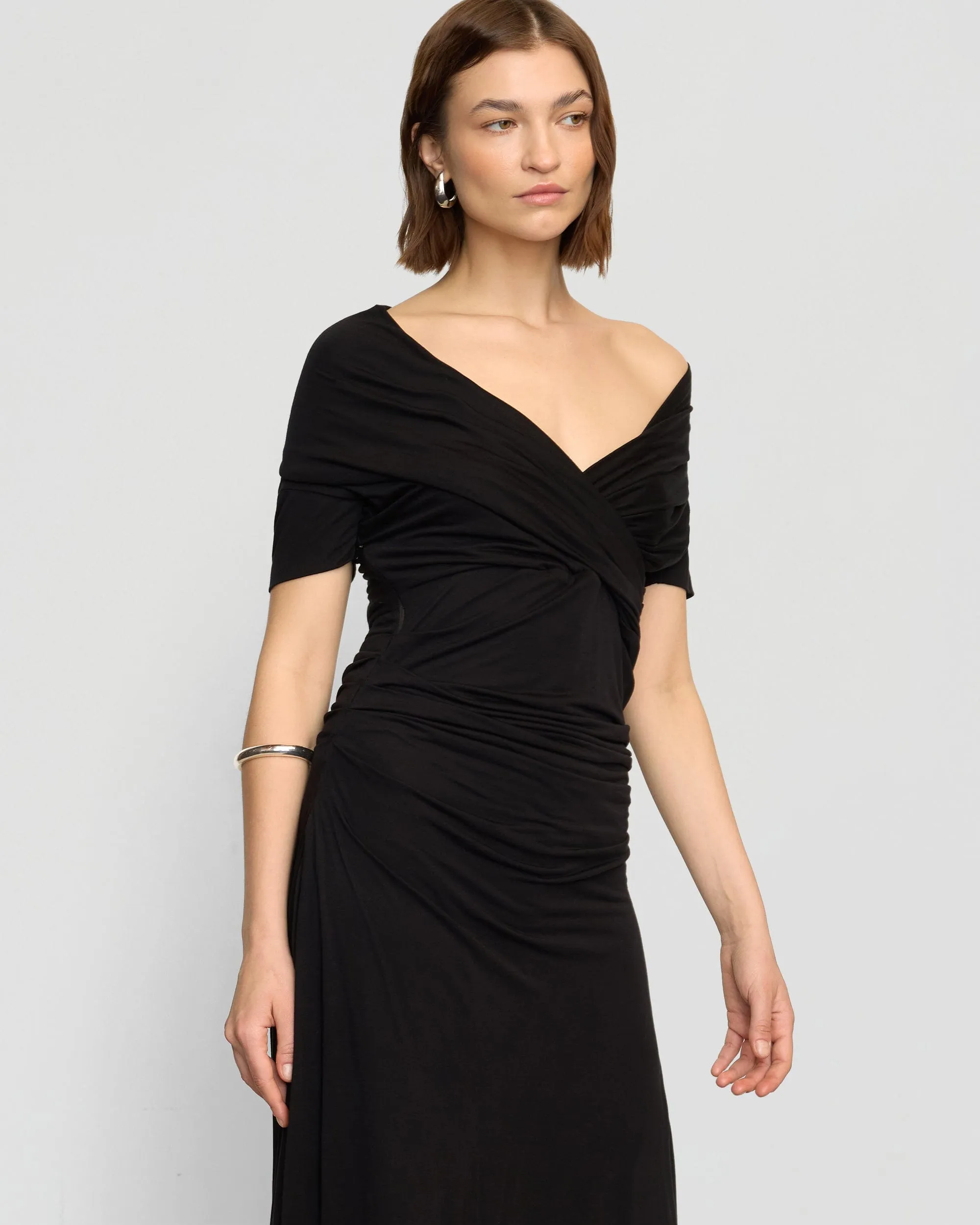 Thilda Ruched Off-Shoulder Dress