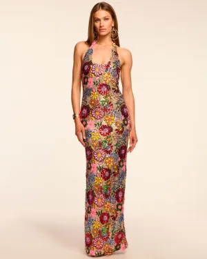 Tiffany Sequin Halter Gown