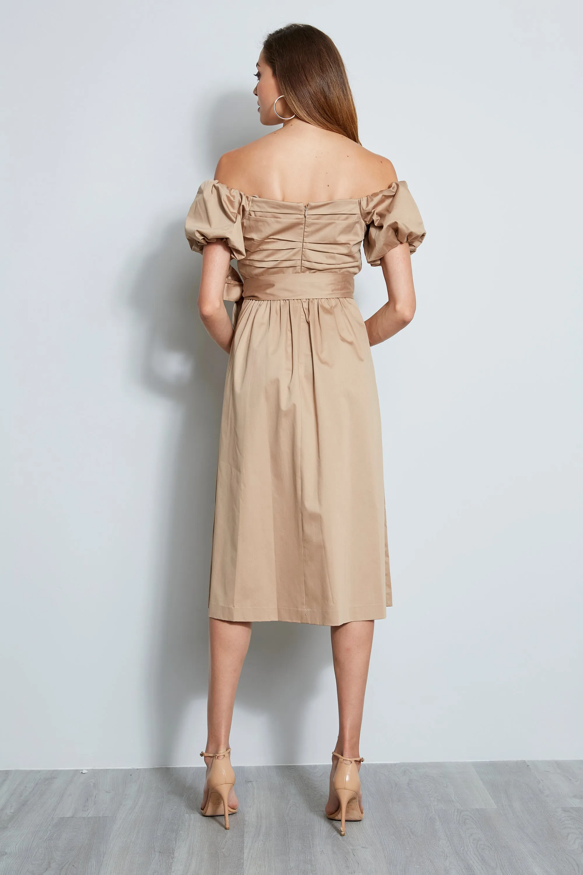 Topaz Off Shoulder Midi Dress