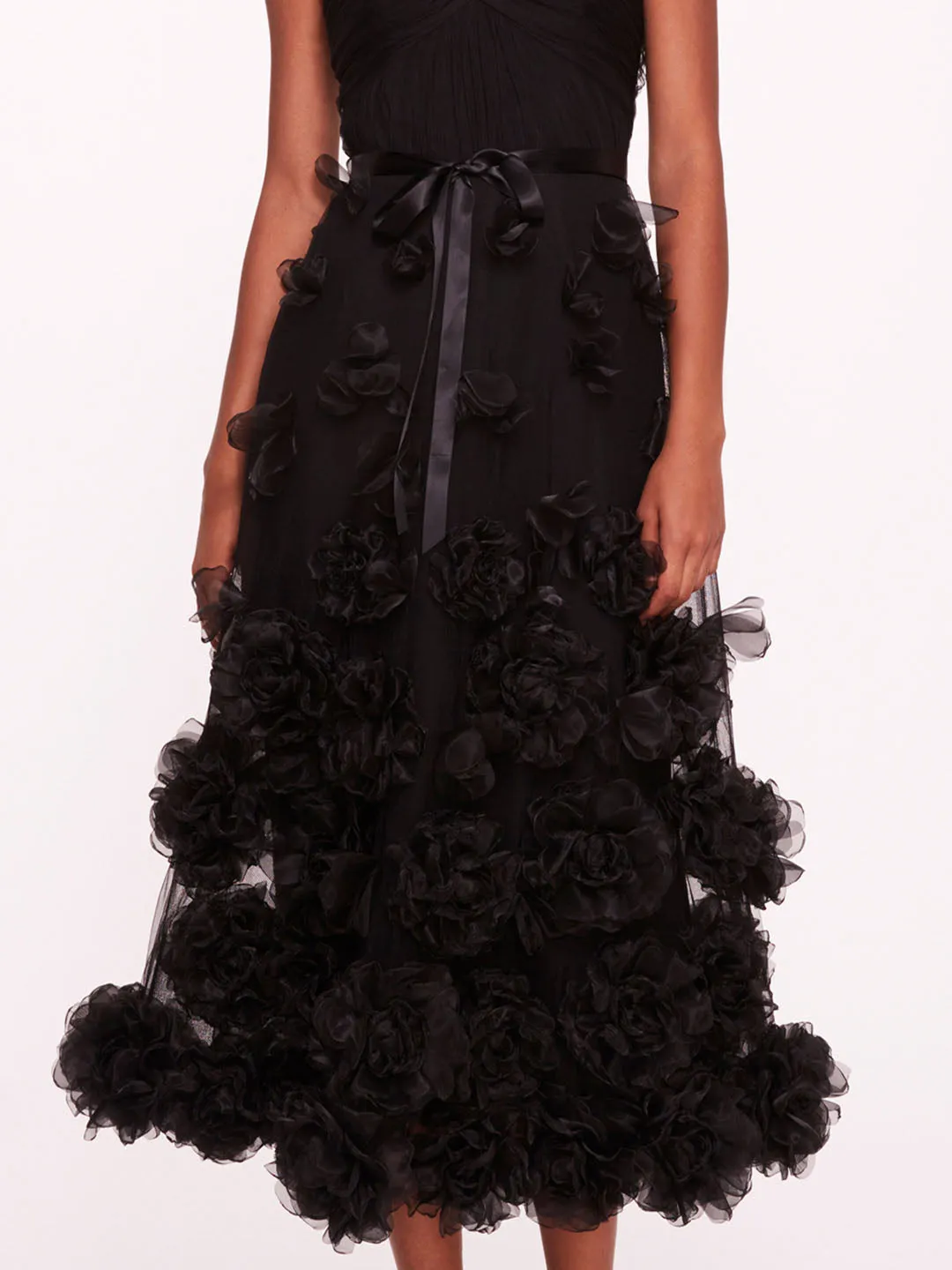 Tulle Rosette Midi Dress