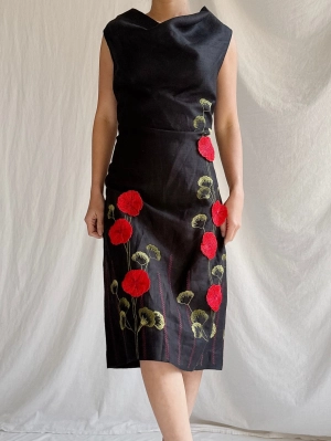 Vintage Cottonade Paris Shift Dress - M