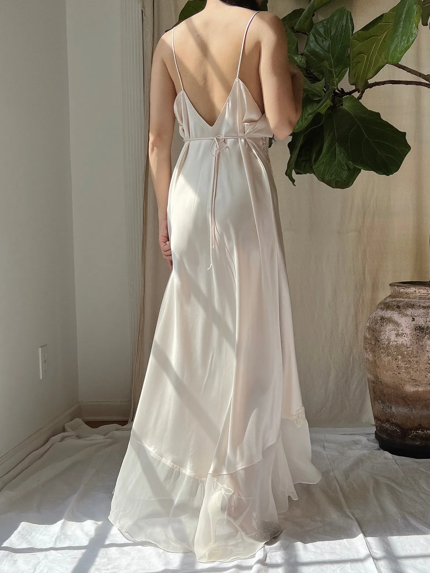 Vintage Satin Slip Dress - M