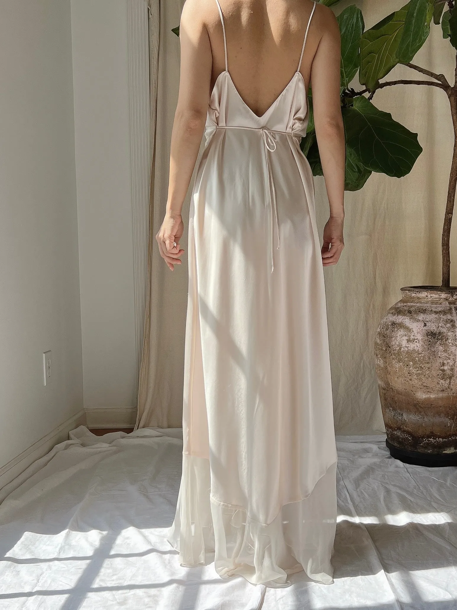 Vintage Satin Slip Dress - M