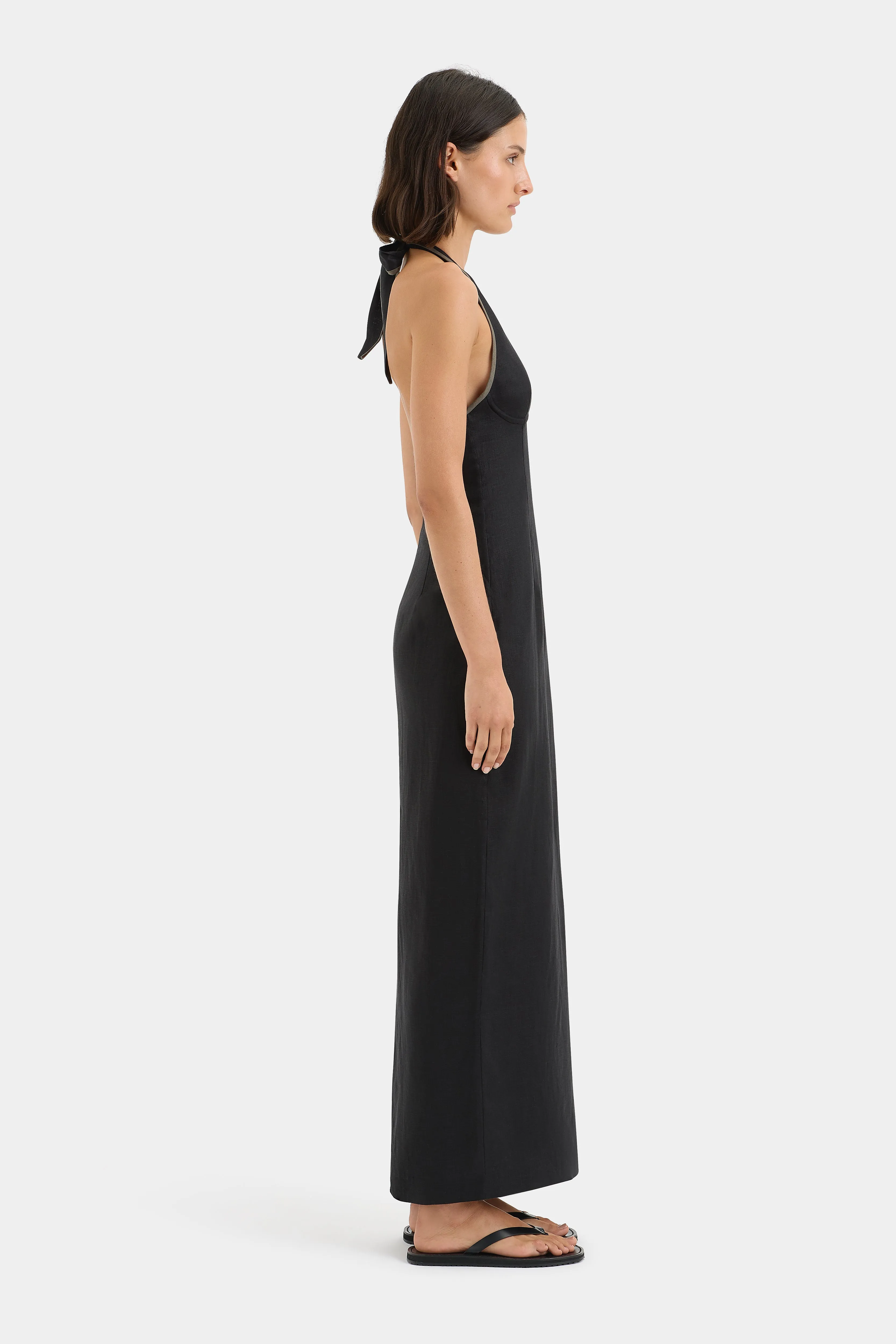 Violet Halter Midi Dress
