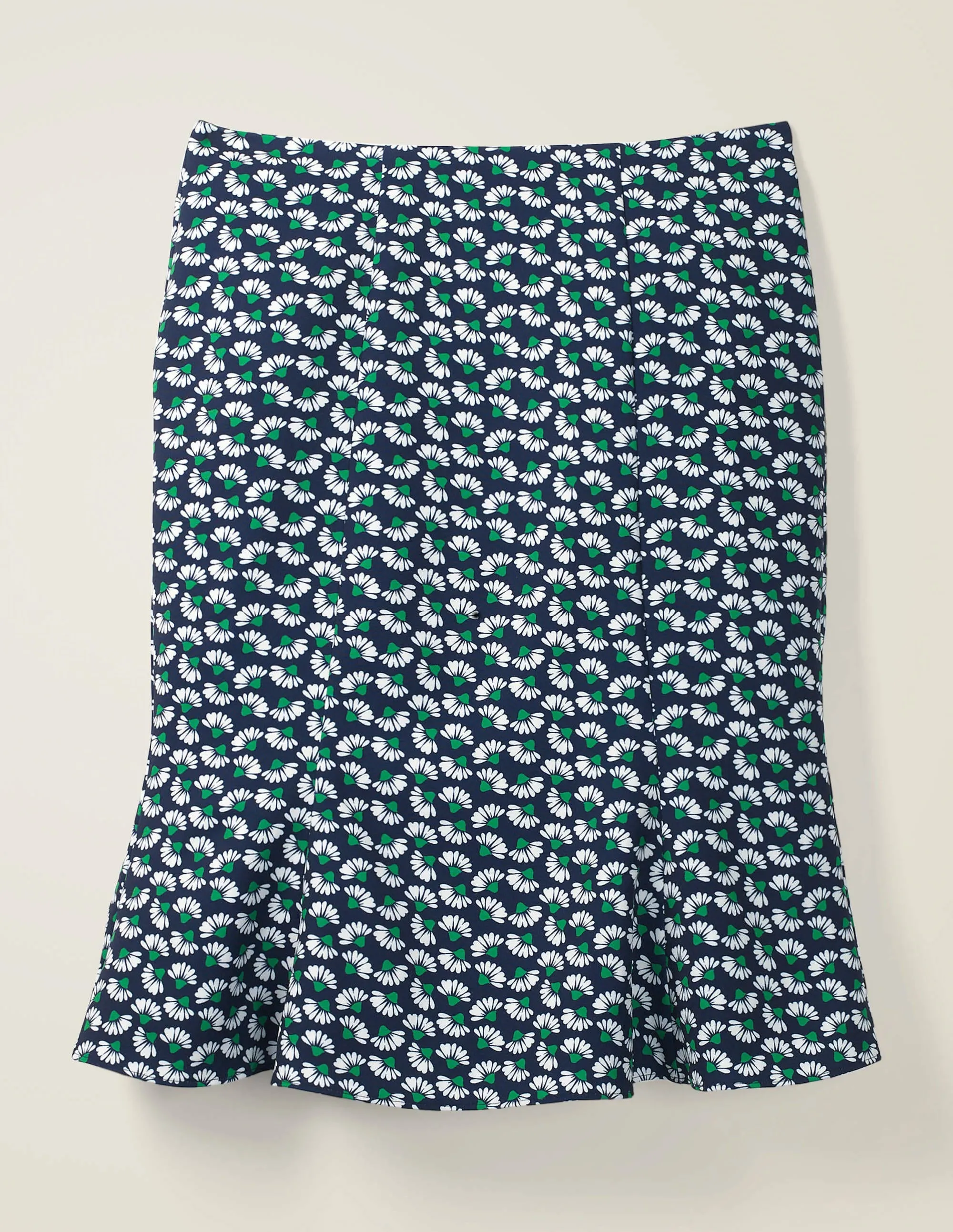 Violette Skirt-Navy Daisy Petals Print