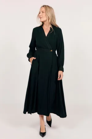 Wendy Tencel Wrap Dress in Black