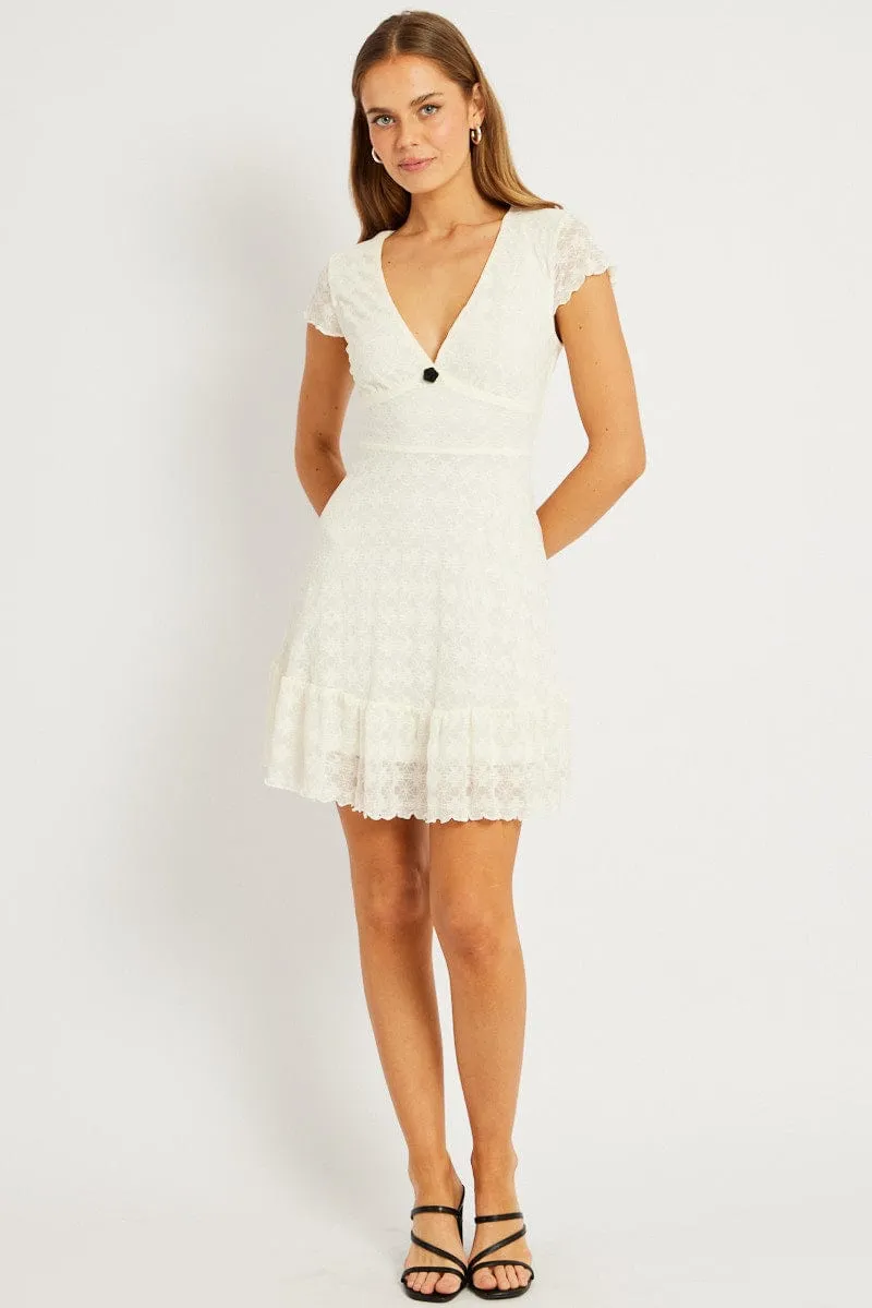 White Mini Dress Lace