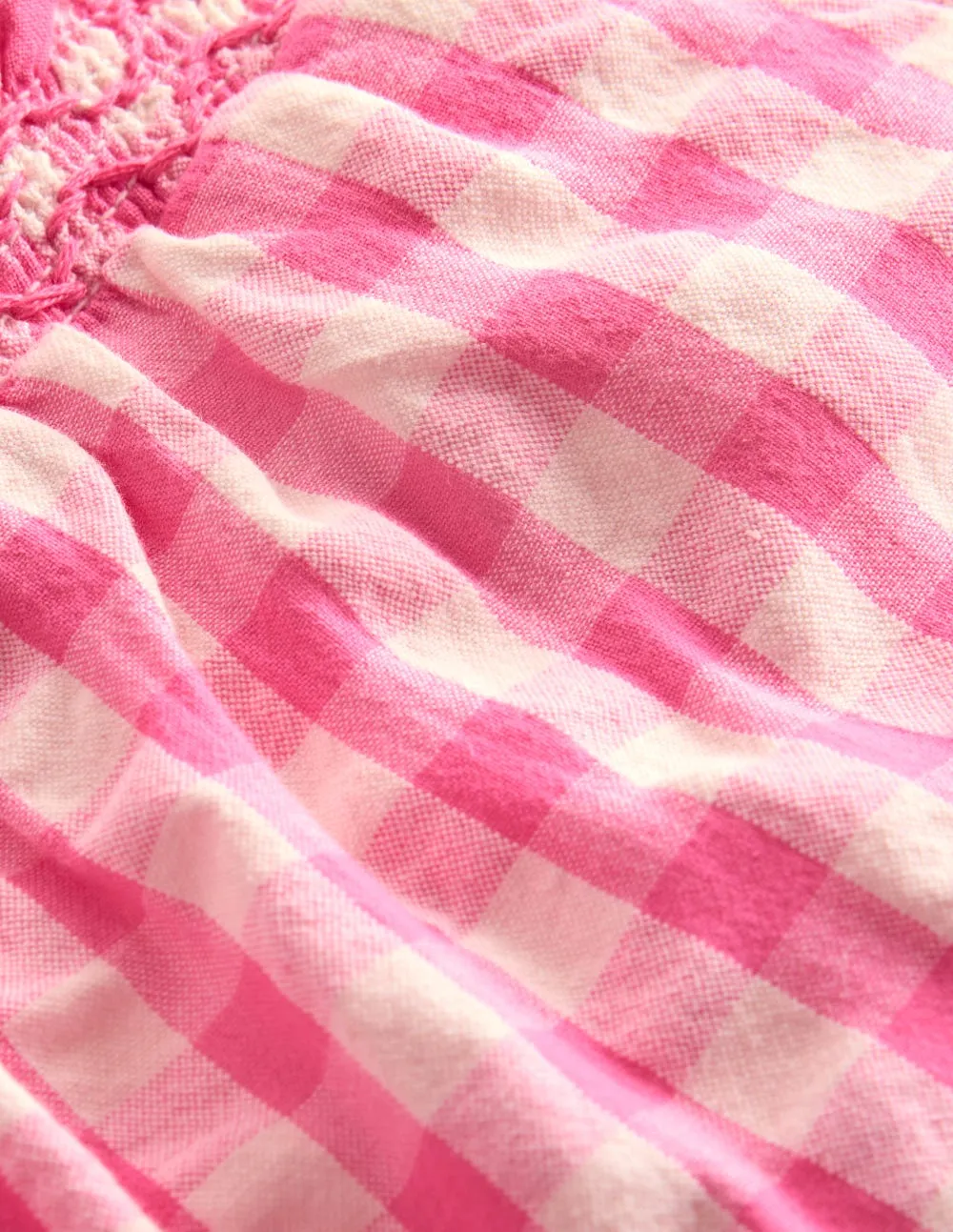 Woven Trousers-Pink Rose Gingham