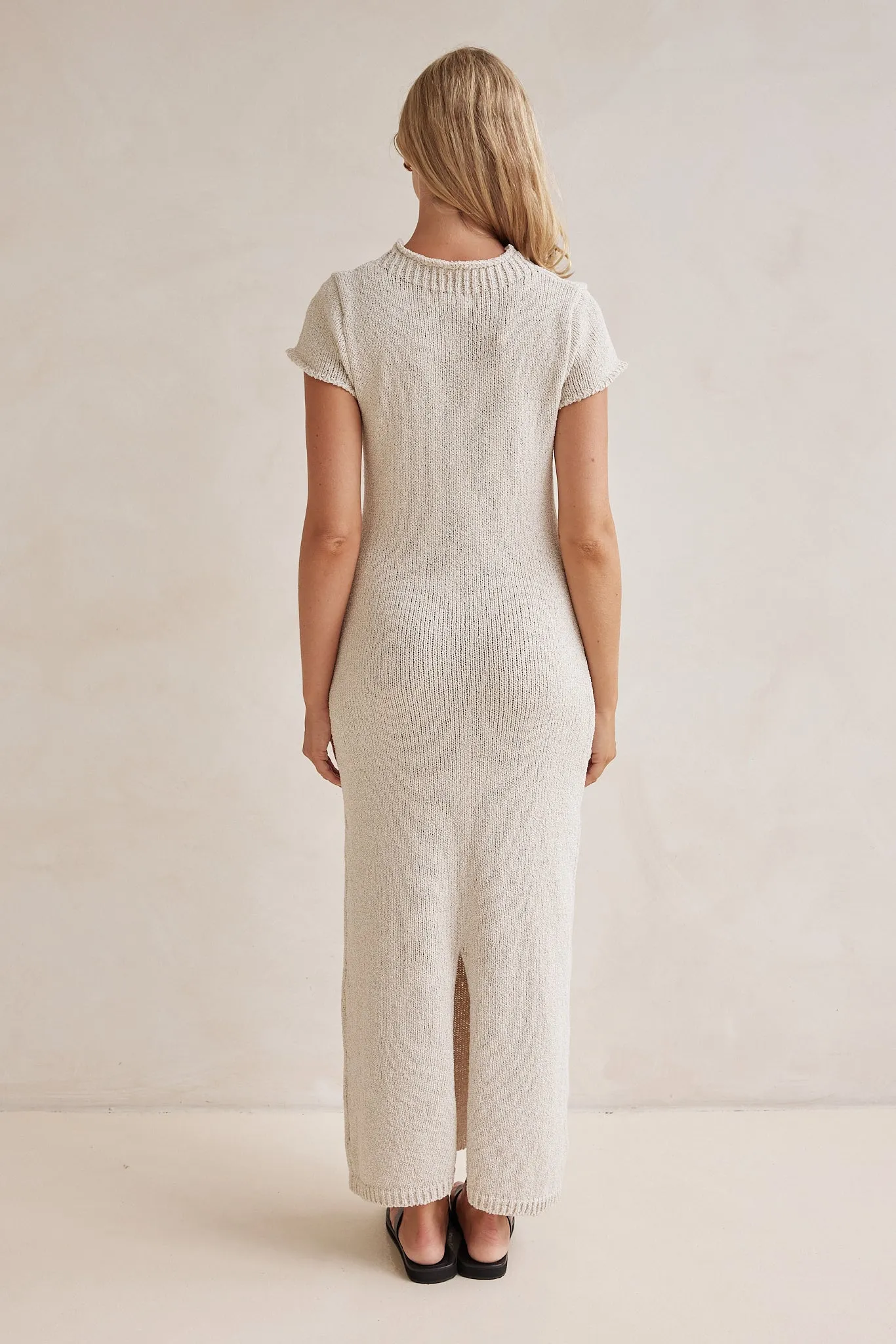 Zaya Knit Maxi Dress (Beige)