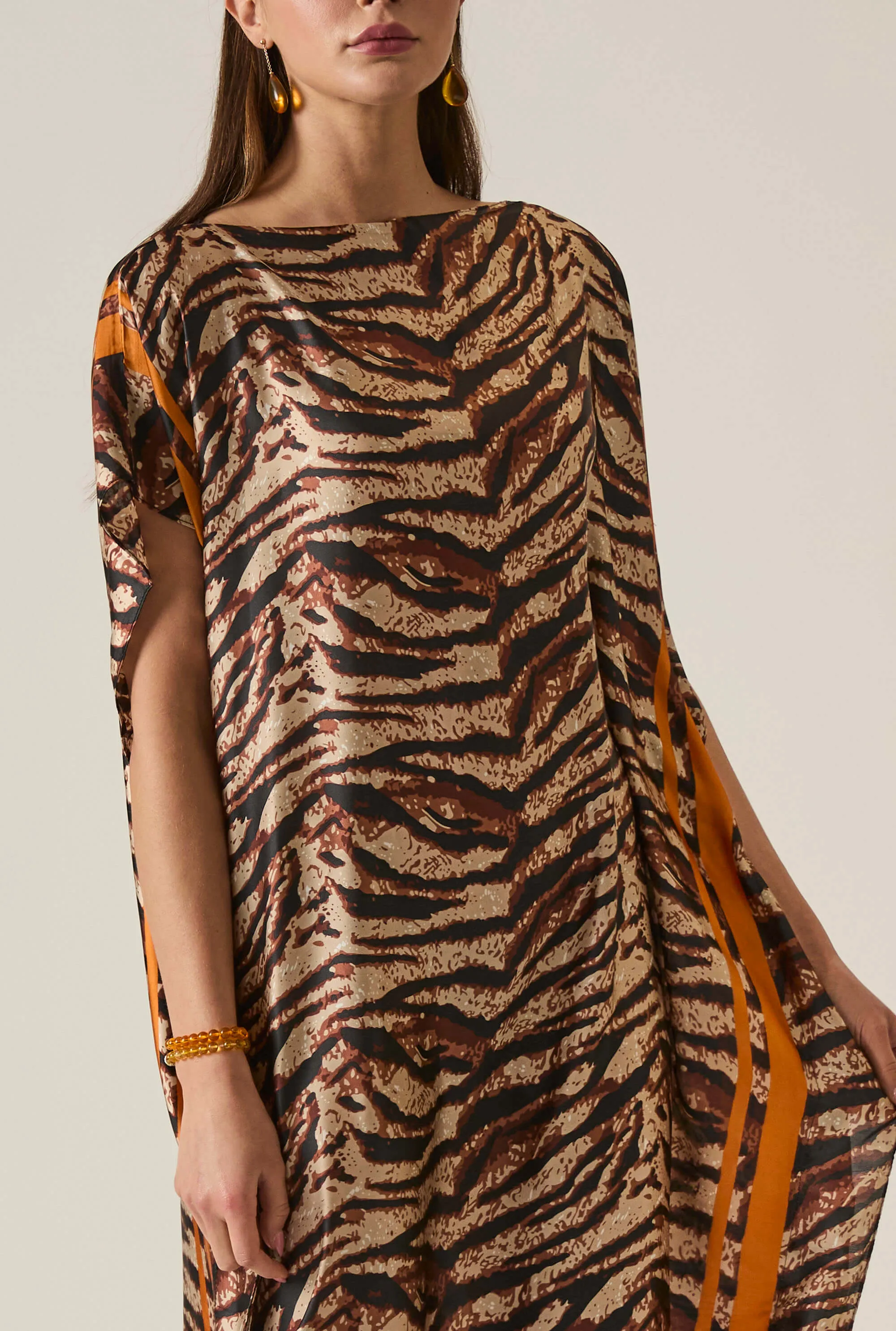 Zebra Print Maxi Kaftan