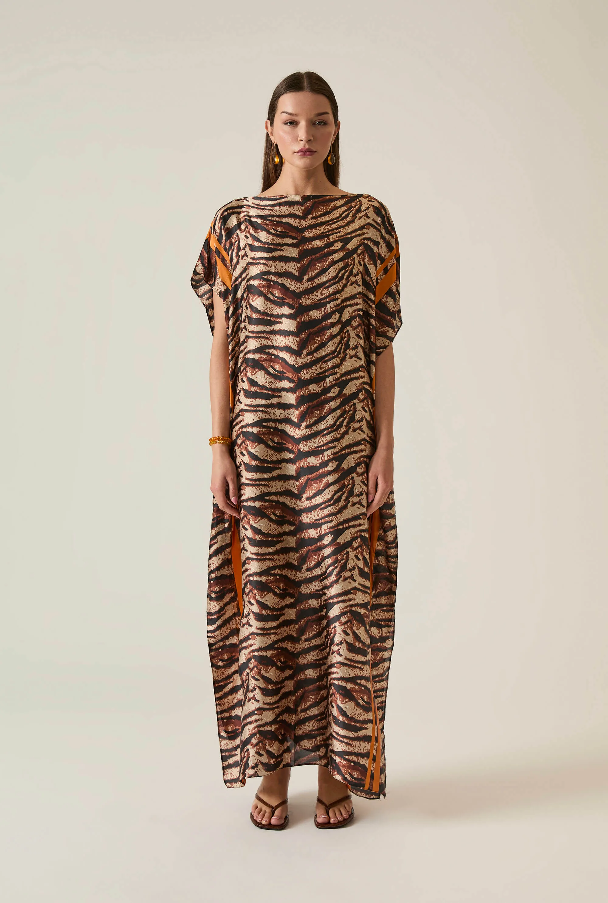 Zebra Print Maxi Kaftan